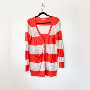 Anthropologie striped cardigan, size L